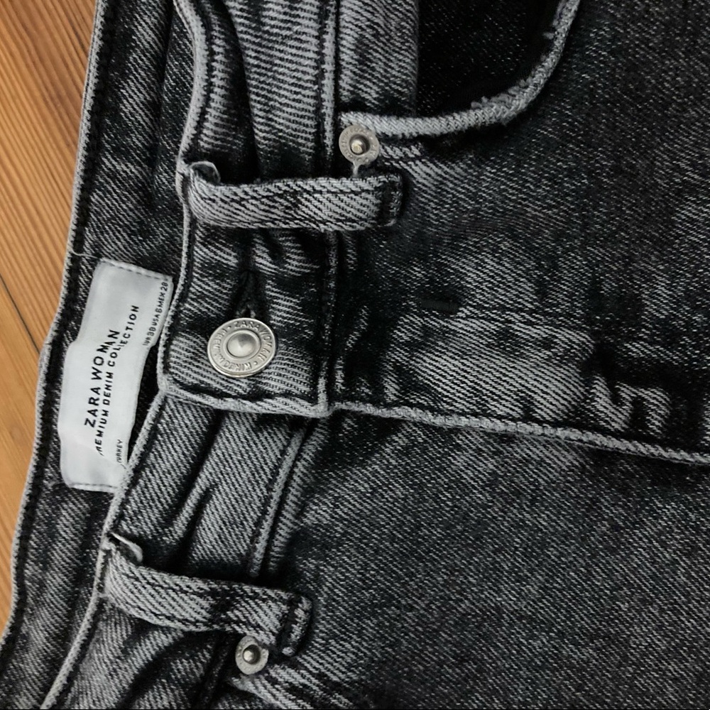 Gray High Waisted Dark skinny Jeans - Zara